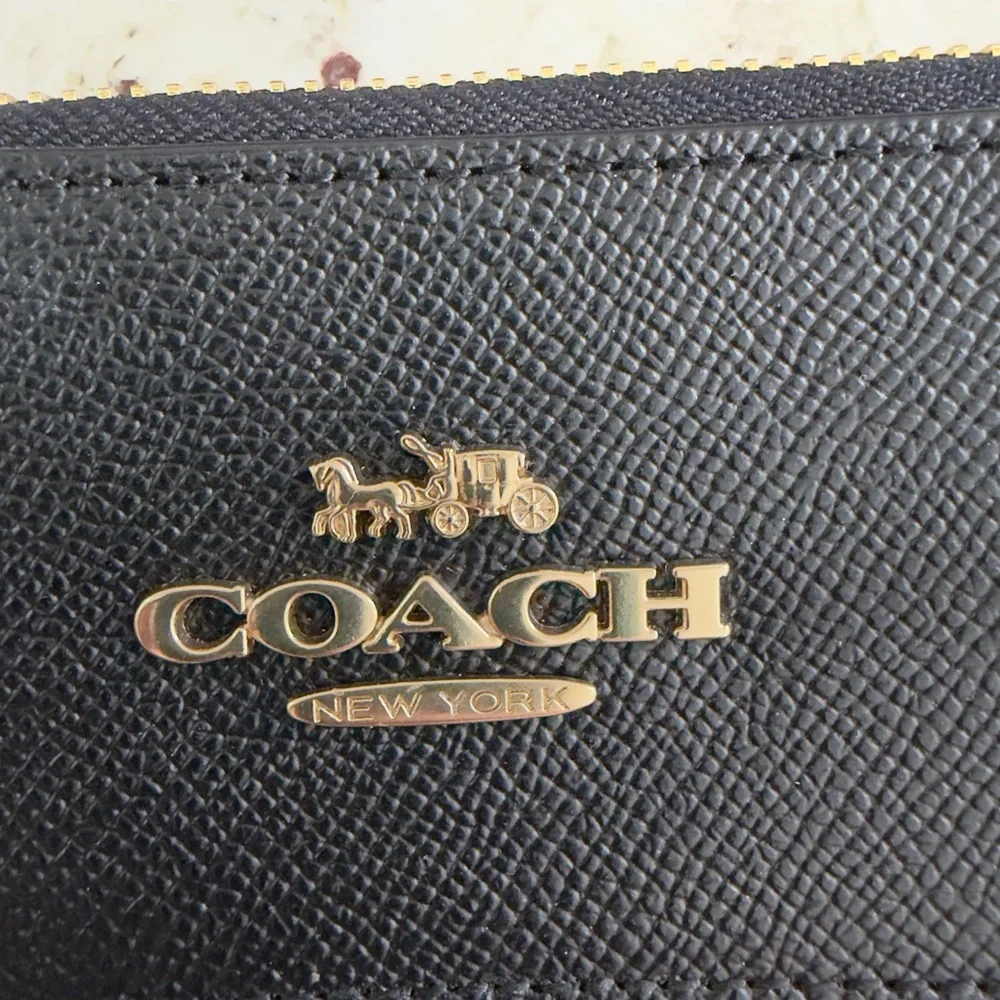 Coach Crossbody Purse Black Leather NWT - Picture 14 of 16